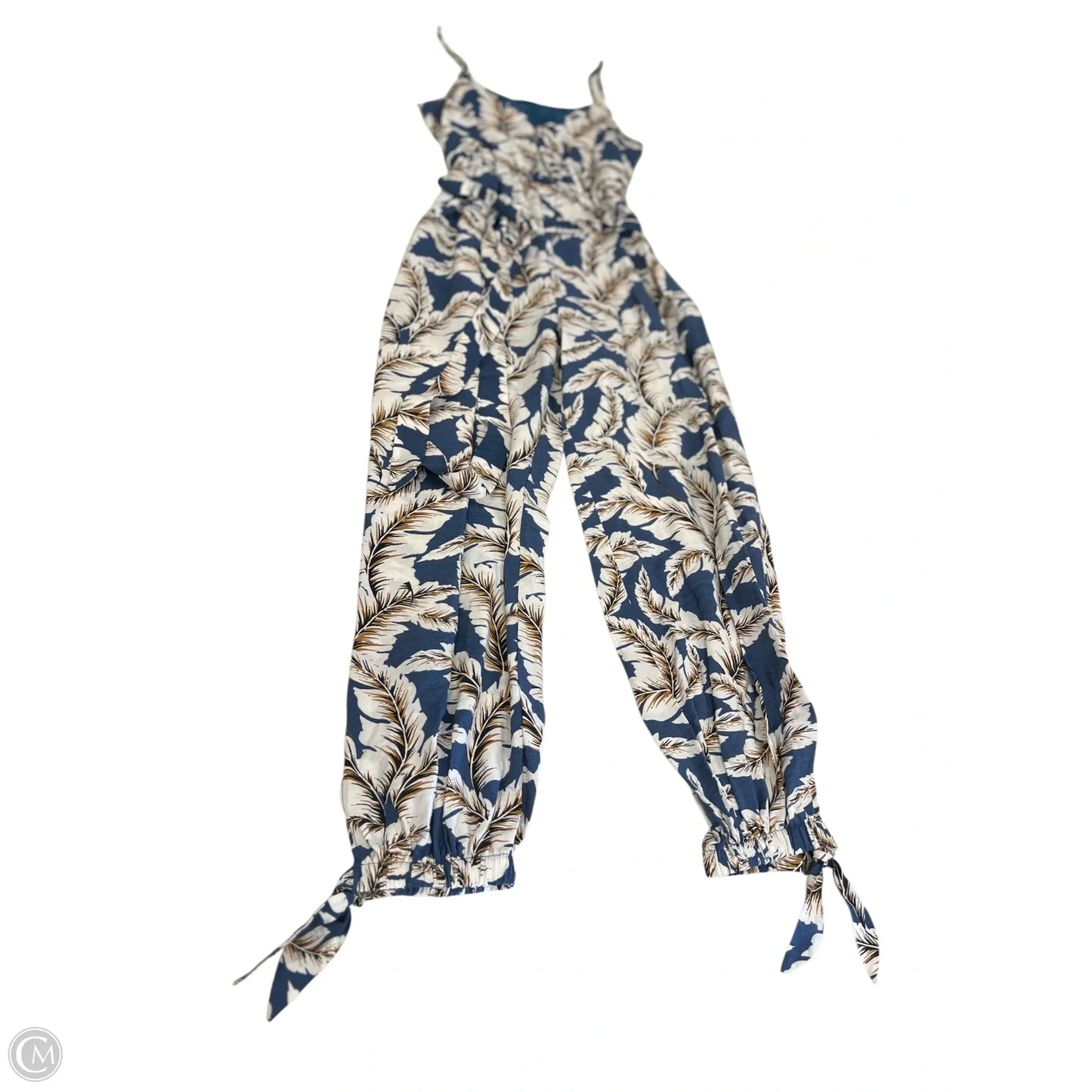 Jumpsuit By Peach Love Cream California In Tropical Print, Size: M