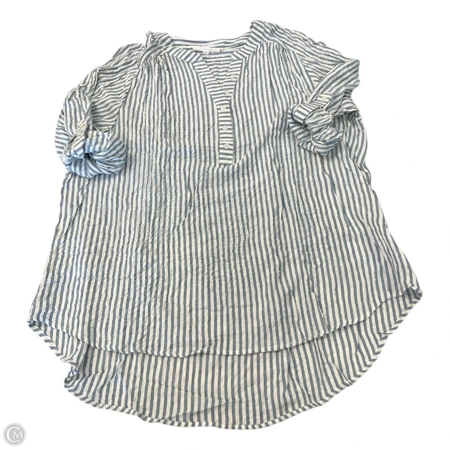 Top 3/4 Sleeve By Jane And Delancey In Striped Pattern, Size: 1x