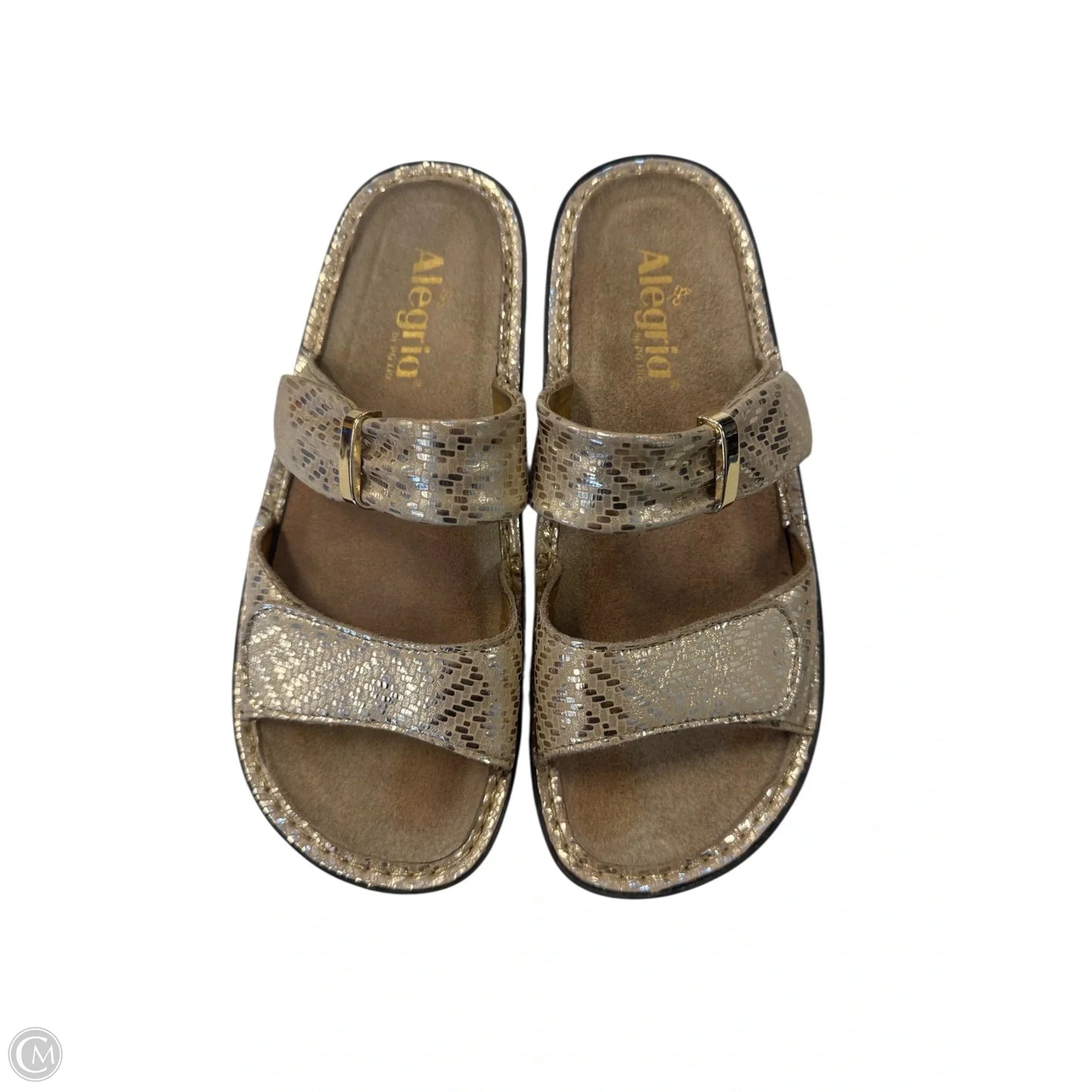 Sandals Heels Platform By Alegria In Gold, Size: 6.5
