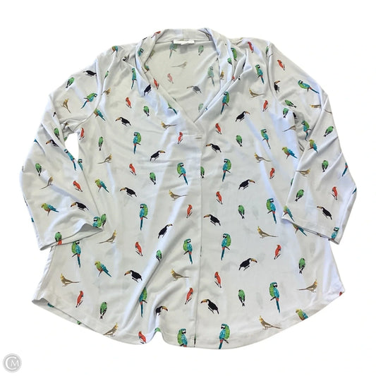Top 3/4 Sleeve By Charter Club In Multi-colored, Size: M