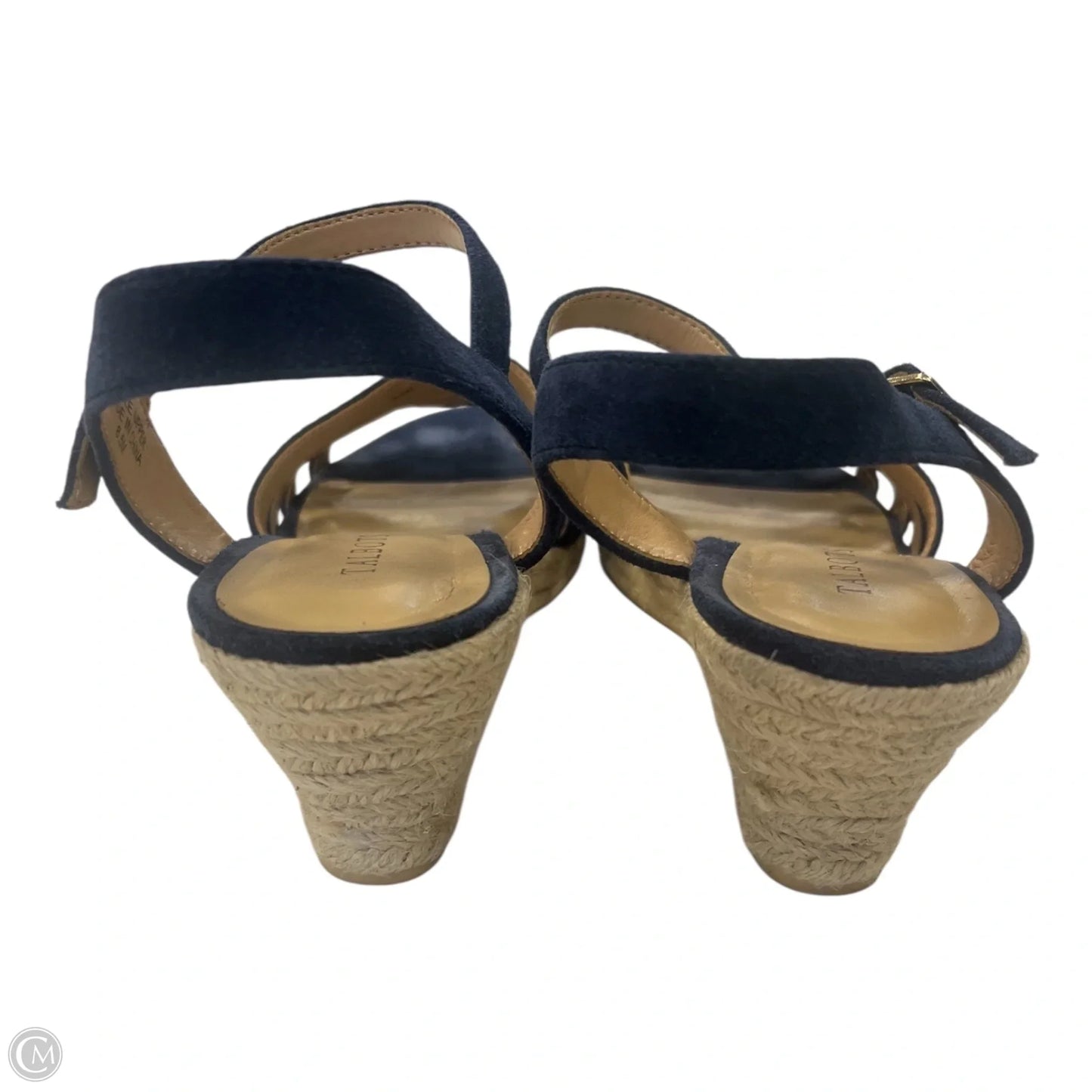 Sandals Heels Wedge By Talbots In Navy, Size: 8.5