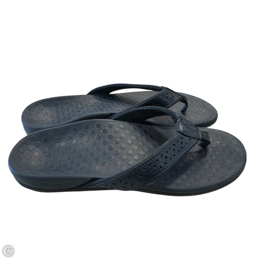 Sandals Flip Flops By Vionic In Navy, Size: 8