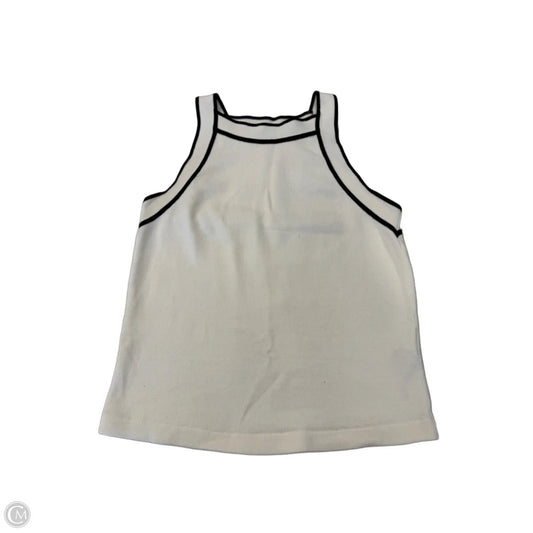 Top Sleeveless By Massimo Dutti In Black & Cream, Size: M