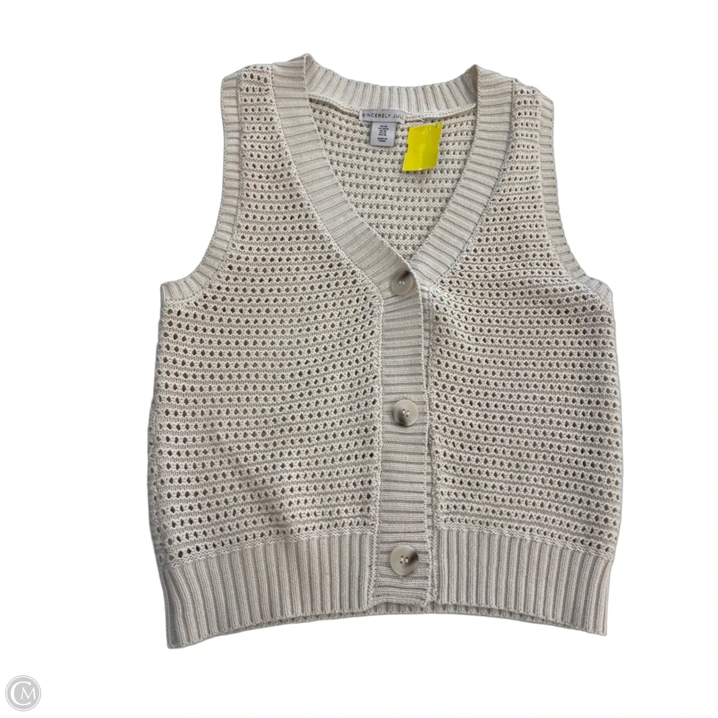 Vest Other By Sincerely Jules In Cream, Size: M