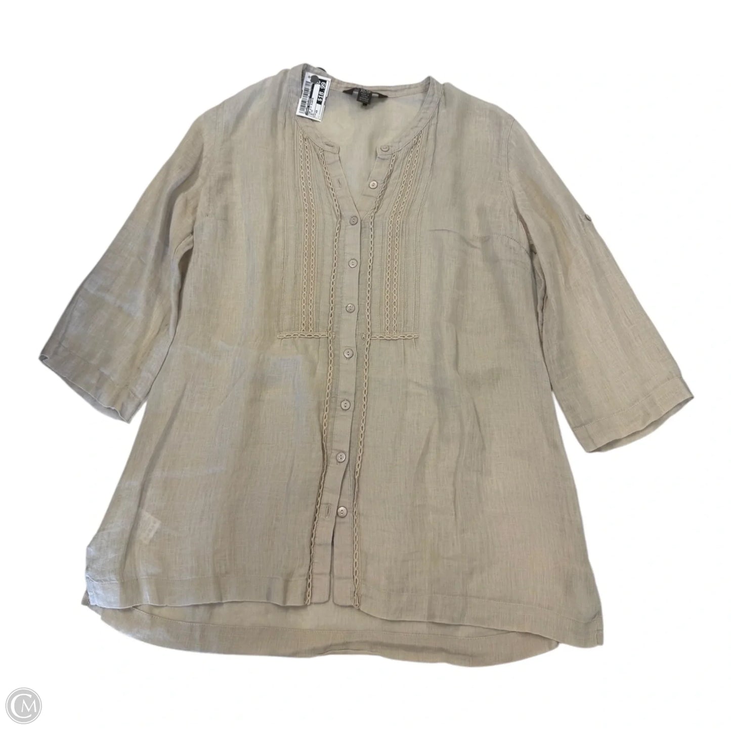 Top 3/4 Sleeve By Tommy Bahama In Beige, Size: Xs