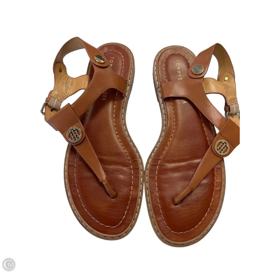 Sandals Flats By Tommy Hilfiger In Tan, Size: 7.5