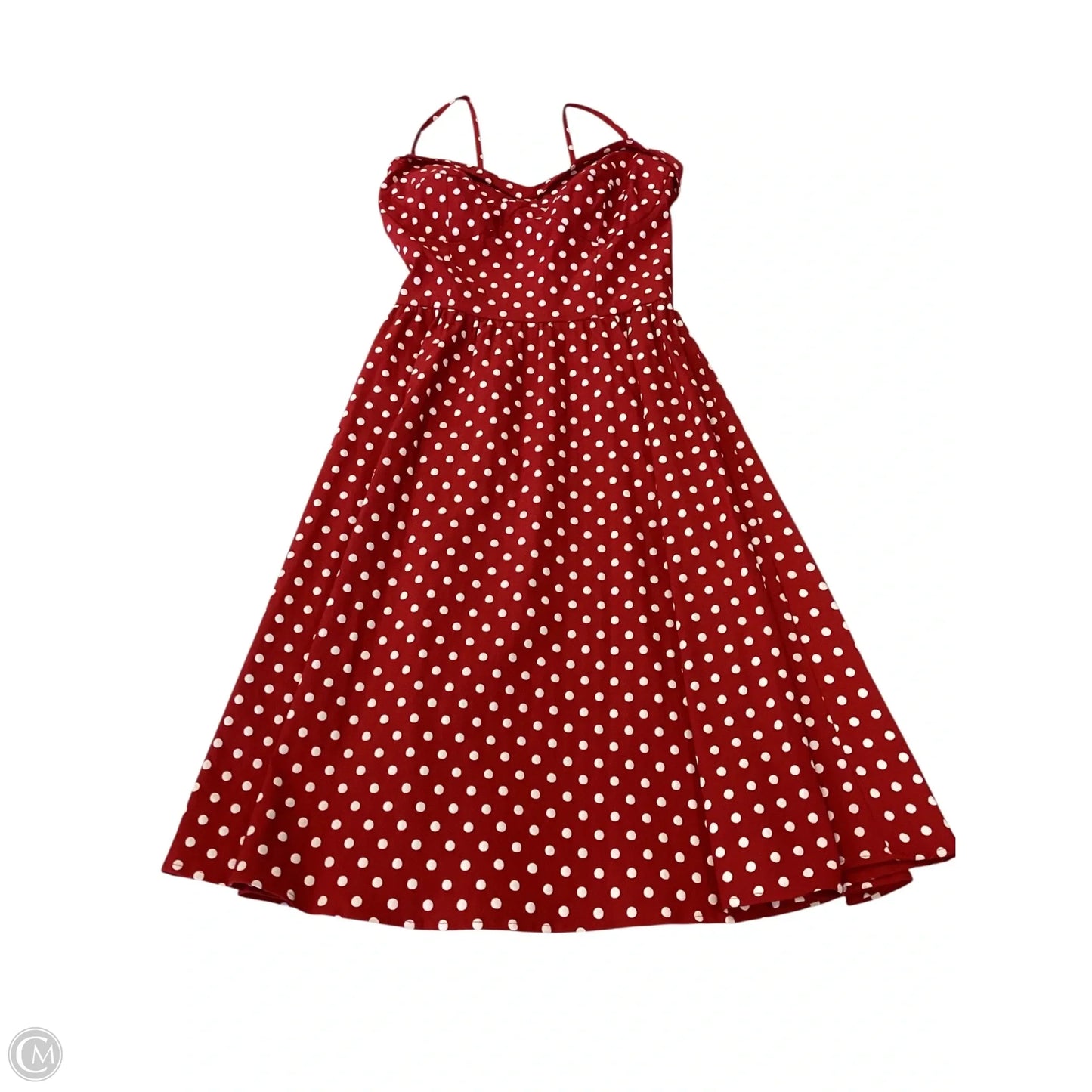 Dress Casual Midi By Clothes Mentor In Polkadot Pattern, Size: L