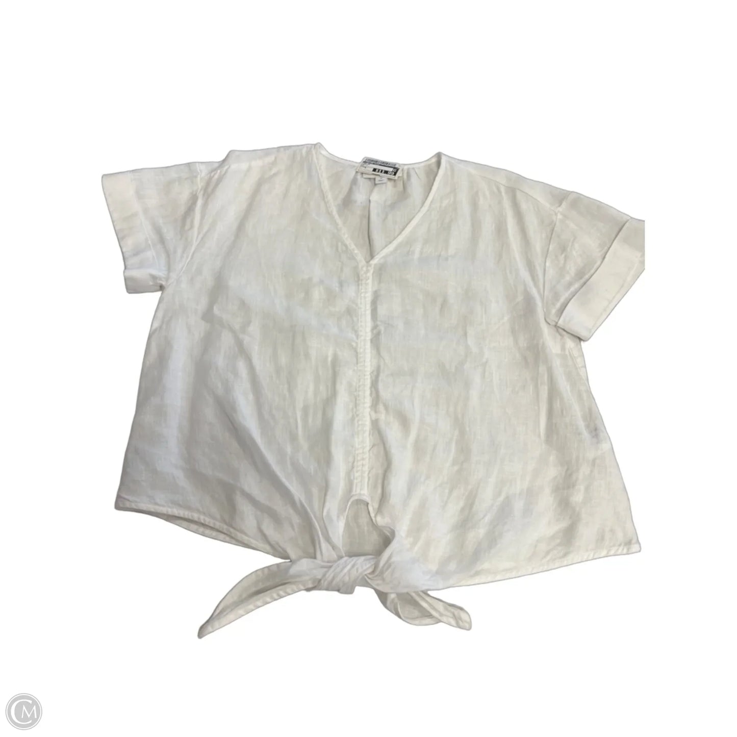 Top Short Sleeve By Charter Club In White, Size: M