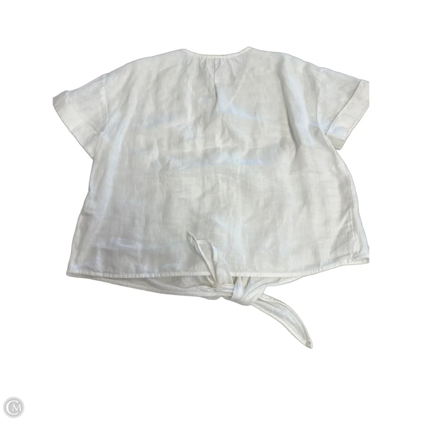 Top Short Sleeve By Charter Club In White, Size: M