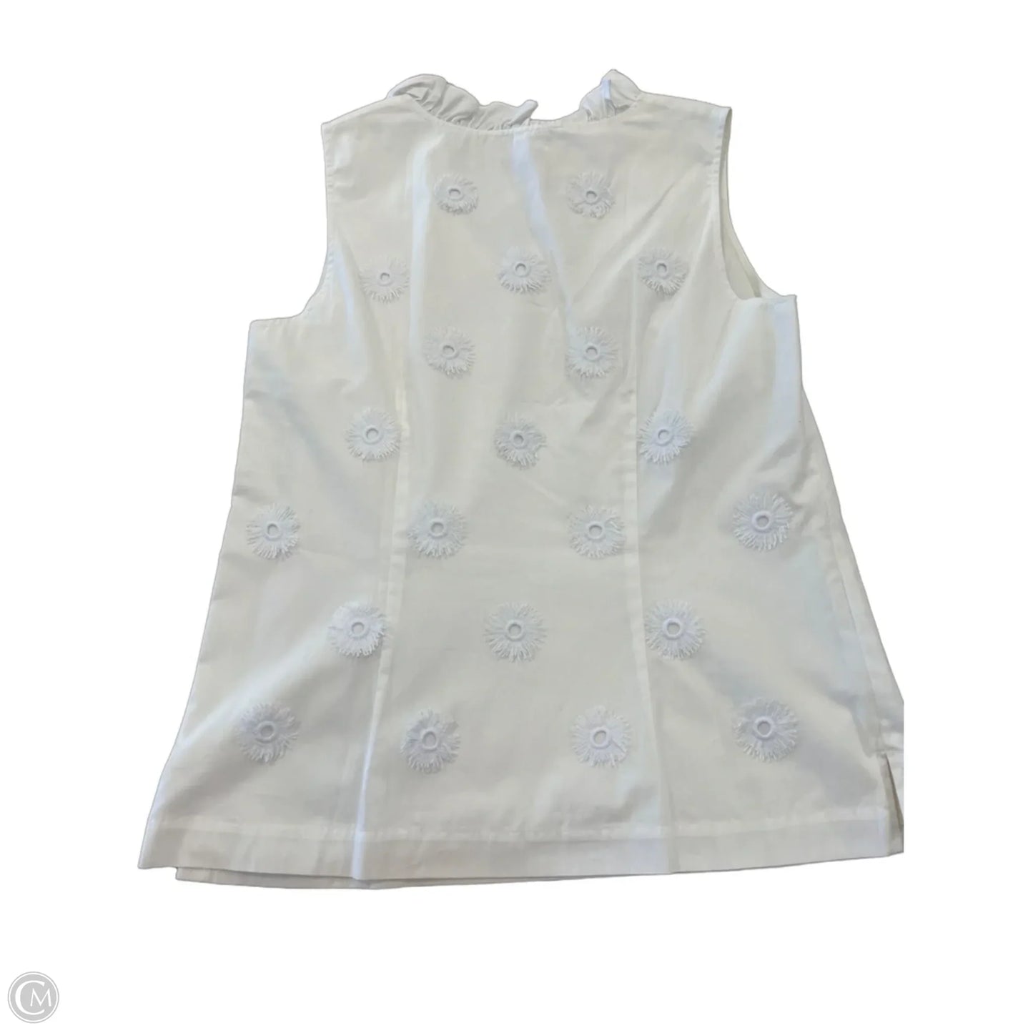 Top Sleeveless By Talbots In White, Size: S