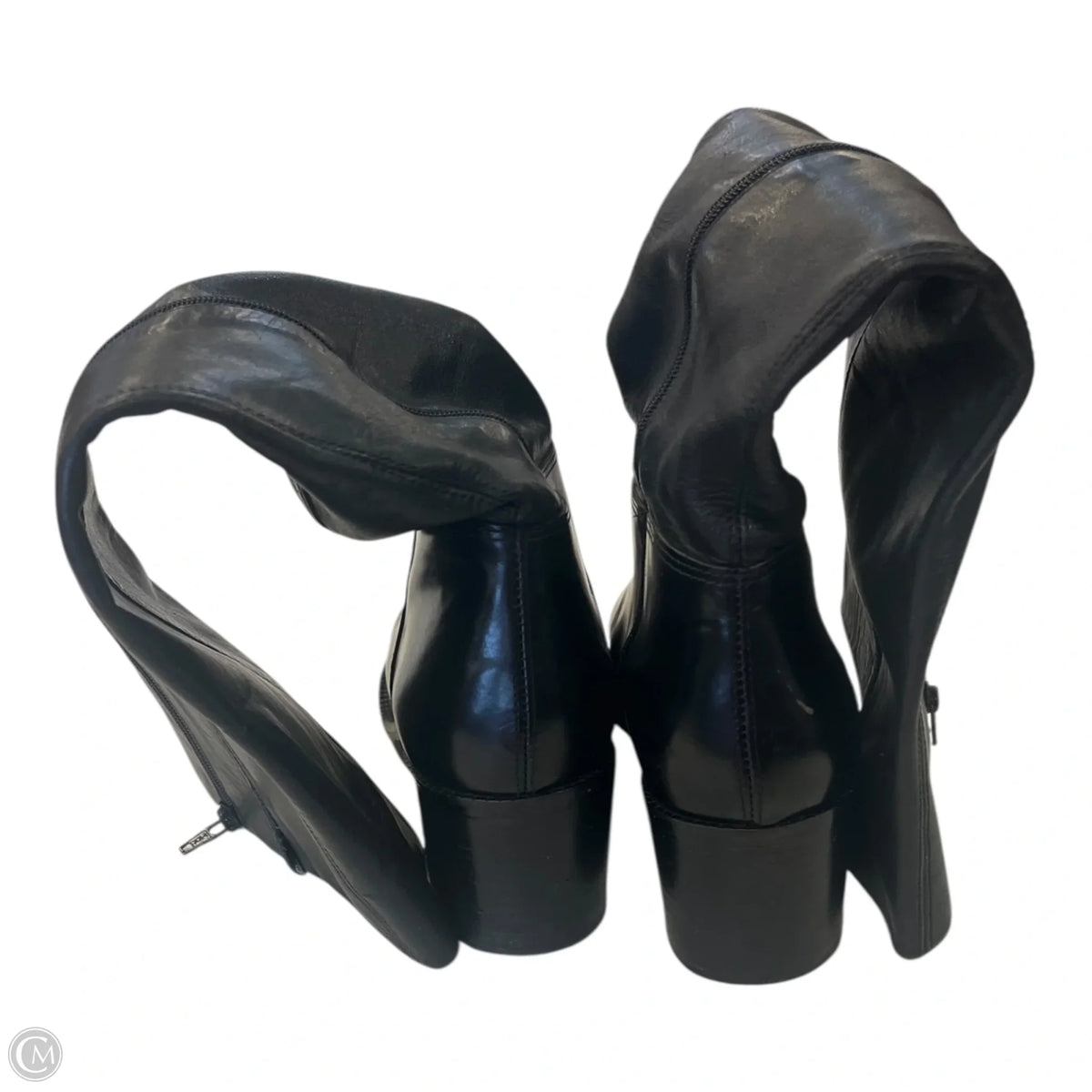 Boots Leather By Etienne Aigner In Black, Size: 8.5