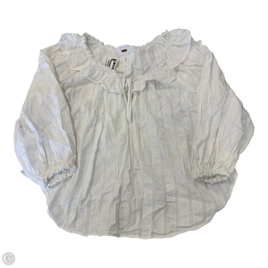 Blouse Long Sleeve By Free People In White, Size: M