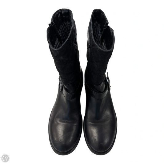 Boots Leather By Aquatalia In Black, Size: 8.5