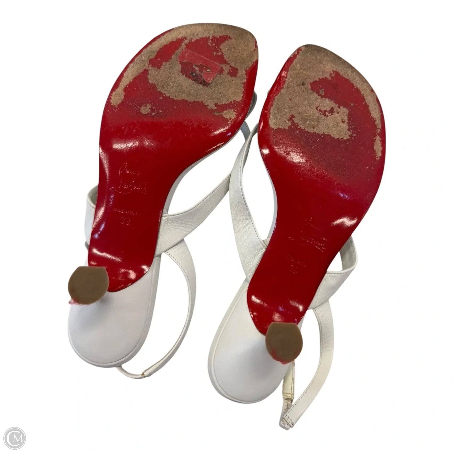 Shoes Luxury Designer By Christian Louboutin In White, Size: 8.5