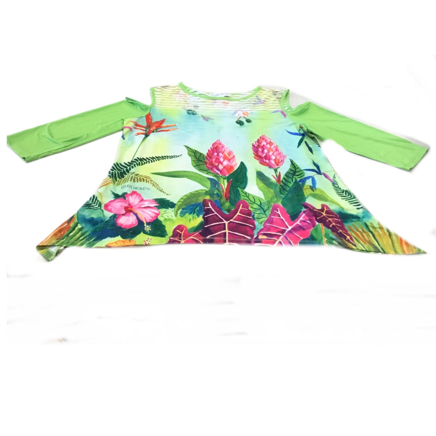 Top Long Sleeve By Clothes Mentor In Floral, Size: M