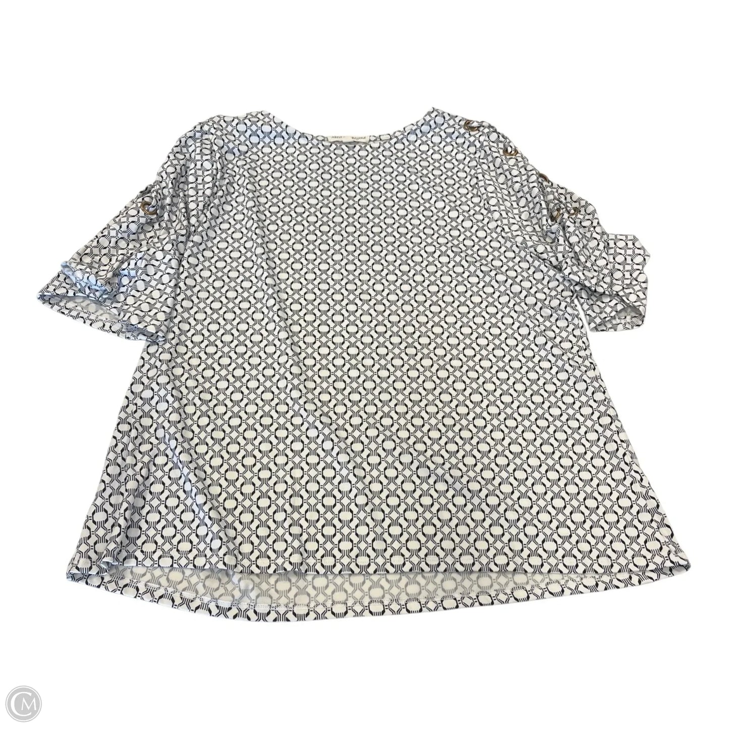 Top Short Sleeve By Clothes Mentor In Black & White, Size: 2x