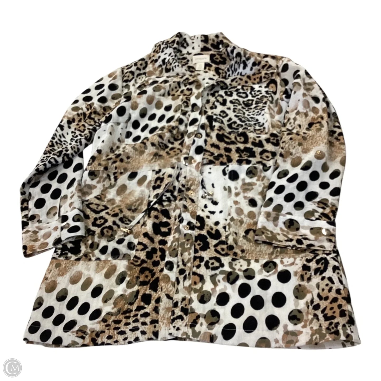Jacket Other By Chicos In Animal Print, Size: 0