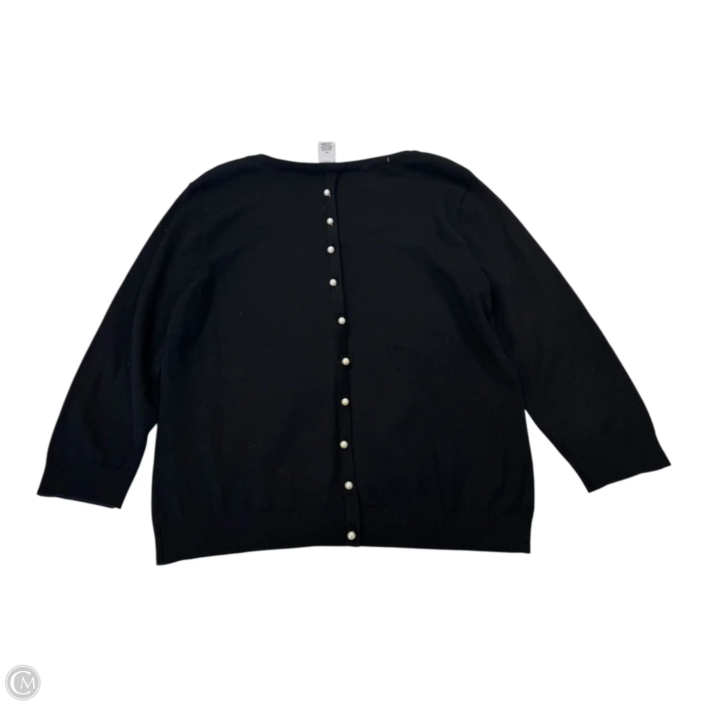 Cardigan By Carmen By Carmen Marc Valvo In Black, Size: Lp