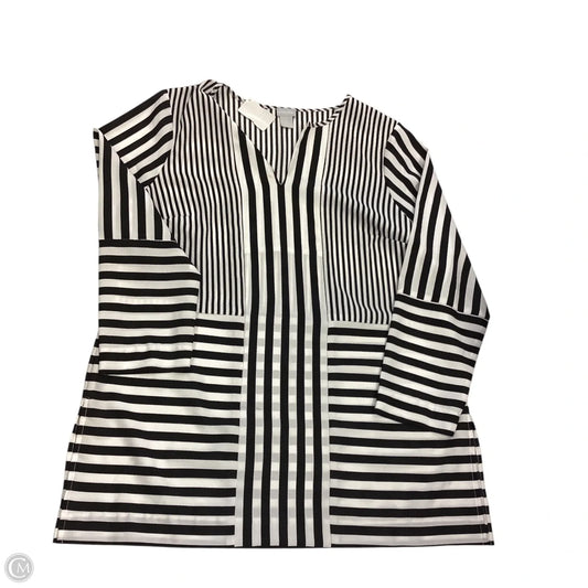 Top Long Sleeve By Chicos In Black & White, Size: 2