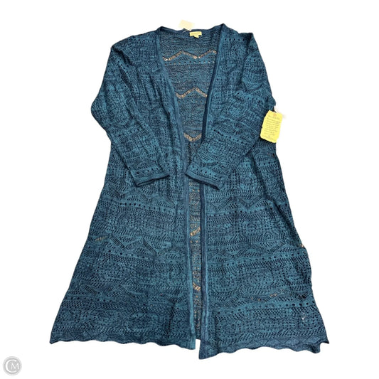 Cardigan By One World In Teal, Size: 3x