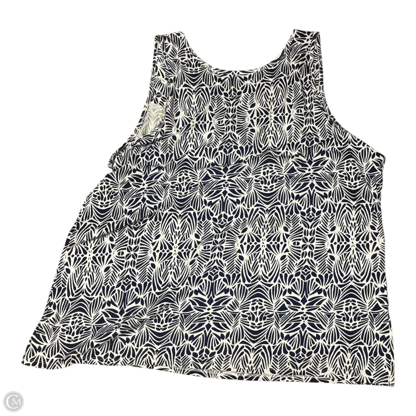 Top Sleeveless By Lane Bryant In Blue & White, Size: 3x