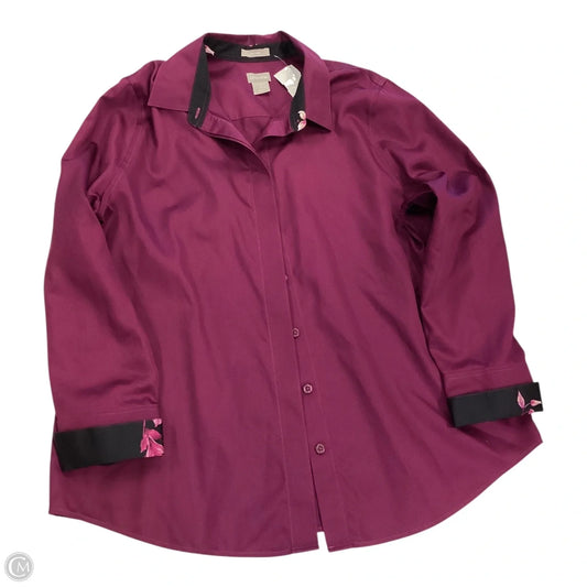 Top Long Sleeve By Chicos In Purple, Size: 2