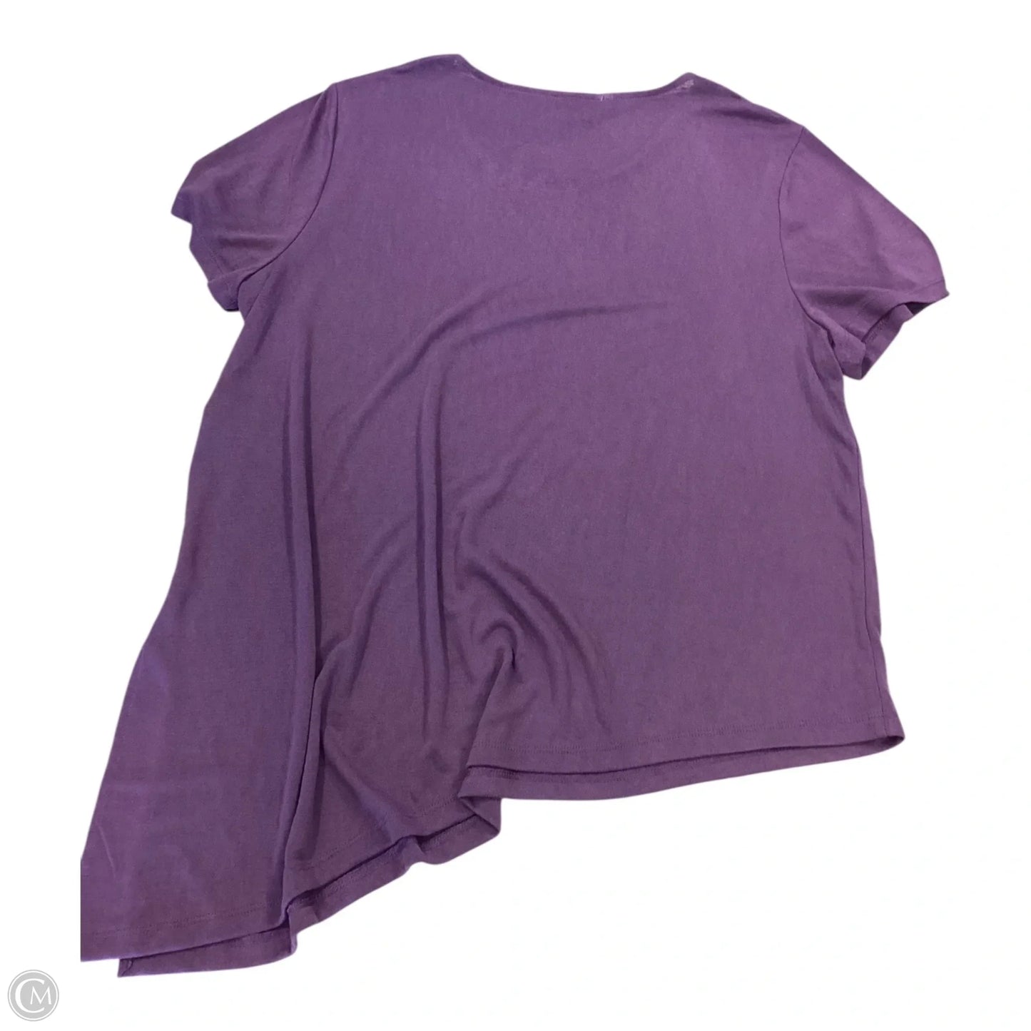 Top Short Sleeve Basic By Chicos In Purple, Size: Xl