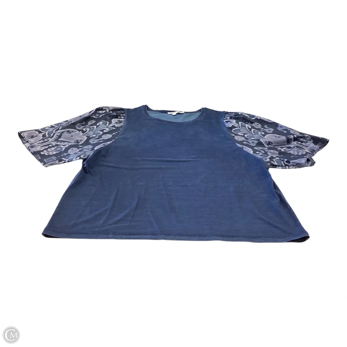 Top Short Sleeve By Chicos In Blue, Size: Xl