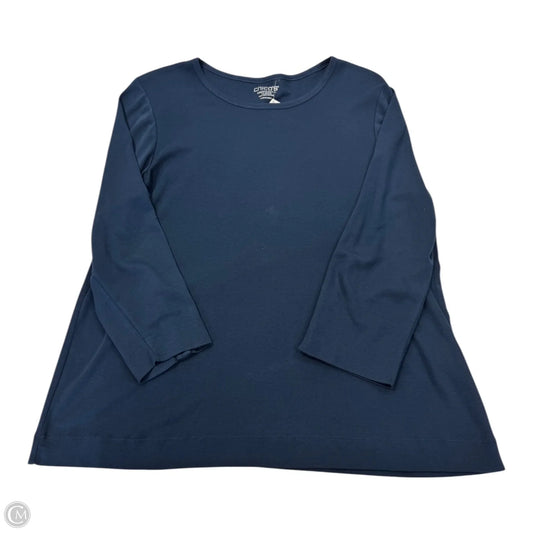 Top Long Sleeve Basic By Chicos In Navy, Size: 4 (2x)