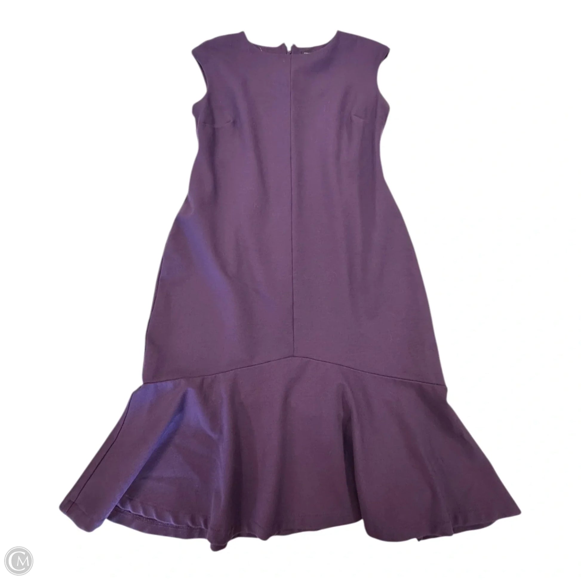 purple dress ann taylor Crew Neck Twist Sheath Dress