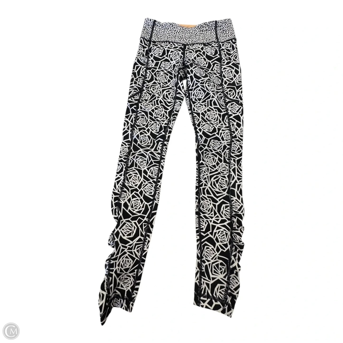 Athletic Leggings By Lululemon In Black & White, Size: 4