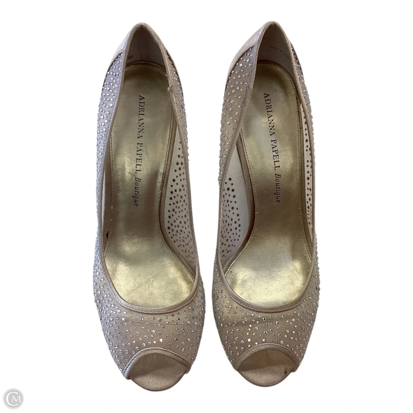 Shoes Heels Stiletto By Adrianna Papell In Gold, Size: 9.5
