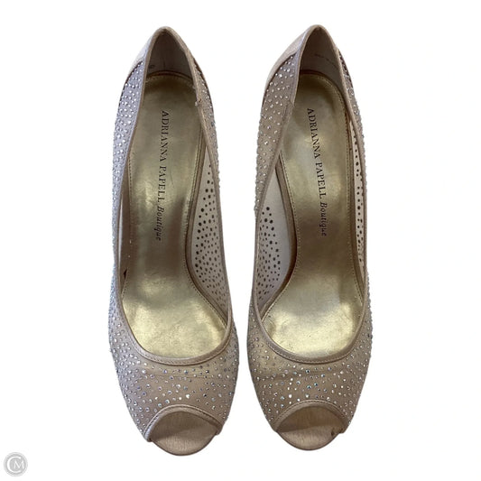 Shoes Heels Stiletto By Adrianna Papell In Gold, Size: 9.5