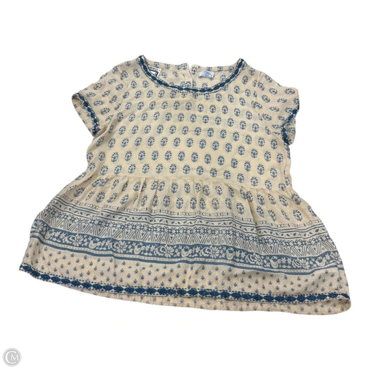 Top Short Sleeve By Sigrid Olsen In Cream, Size: M