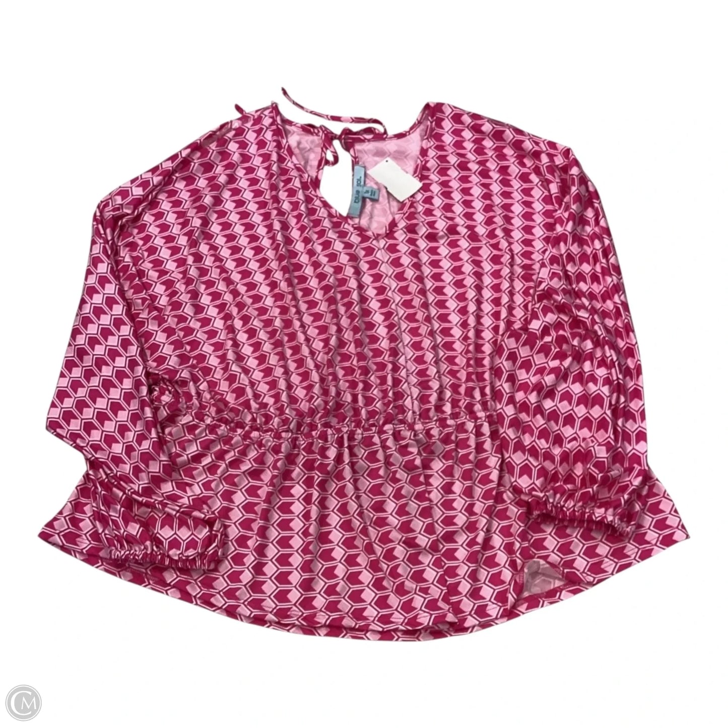Top Long Sleeve By Clothes Mentor In Pink, Size: 1x