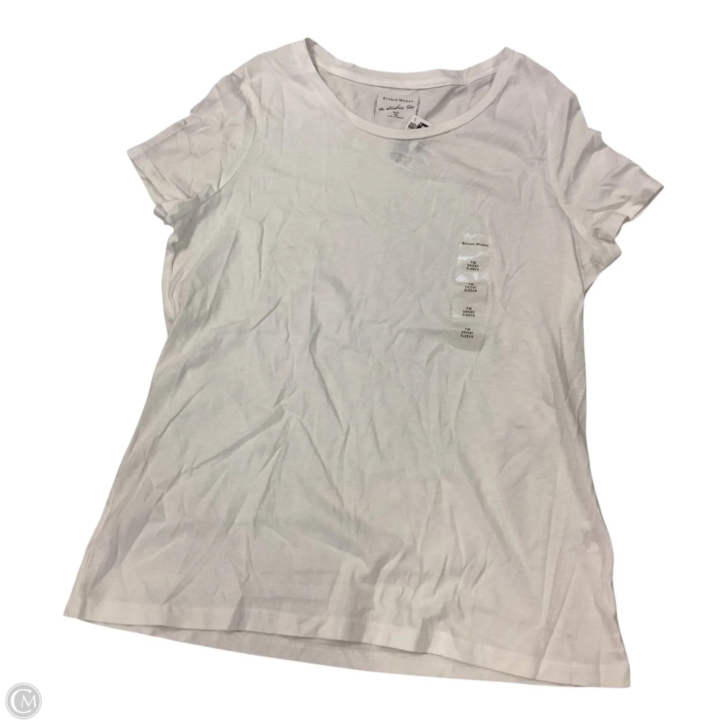 Top Short Sleeve Basic By Studio Works In White, Size: Mp