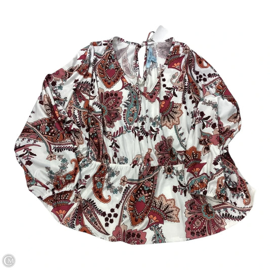 Top Long Sleeve By Clothes Mentor In Multi-colored, Size: 1x