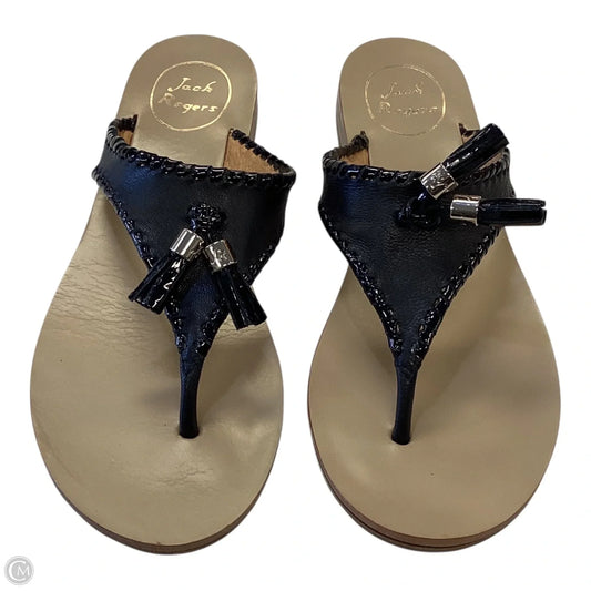 Sandals Flip Flops By Jack Rogers In Black, Size: 8