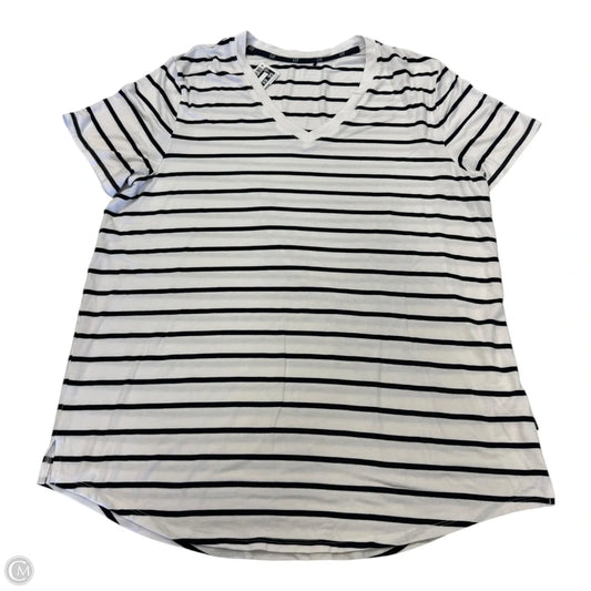Top Short Sleeve Basic By Gap In Striped Pattern, Size: L