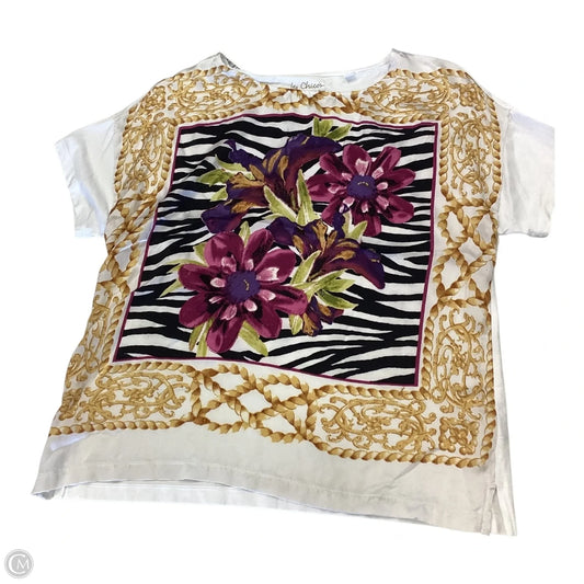 Top Short Sleeve By Chicos In Multi-colored, Size: M