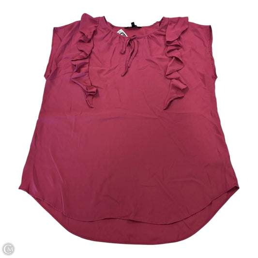 Top Short Sleeve By Express In Pink, Size: L