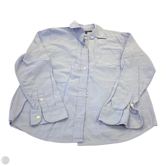 Top Long Sleeve By Banana Republic In Blue, Size: Xs