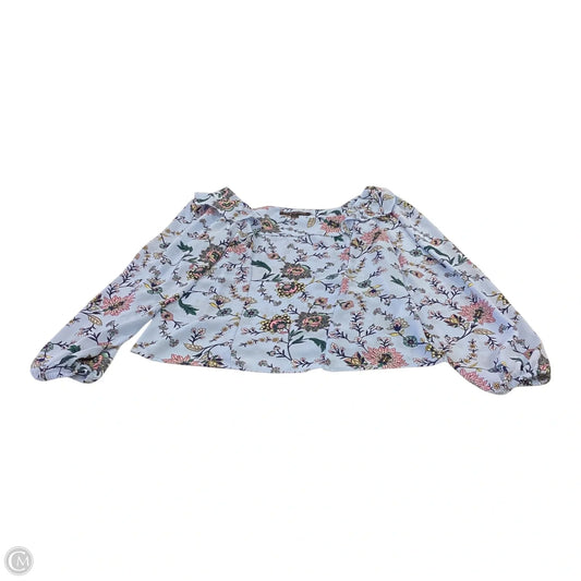 Top Long Sleeve By Banana Republic In Floral Print, Size: Xxsp