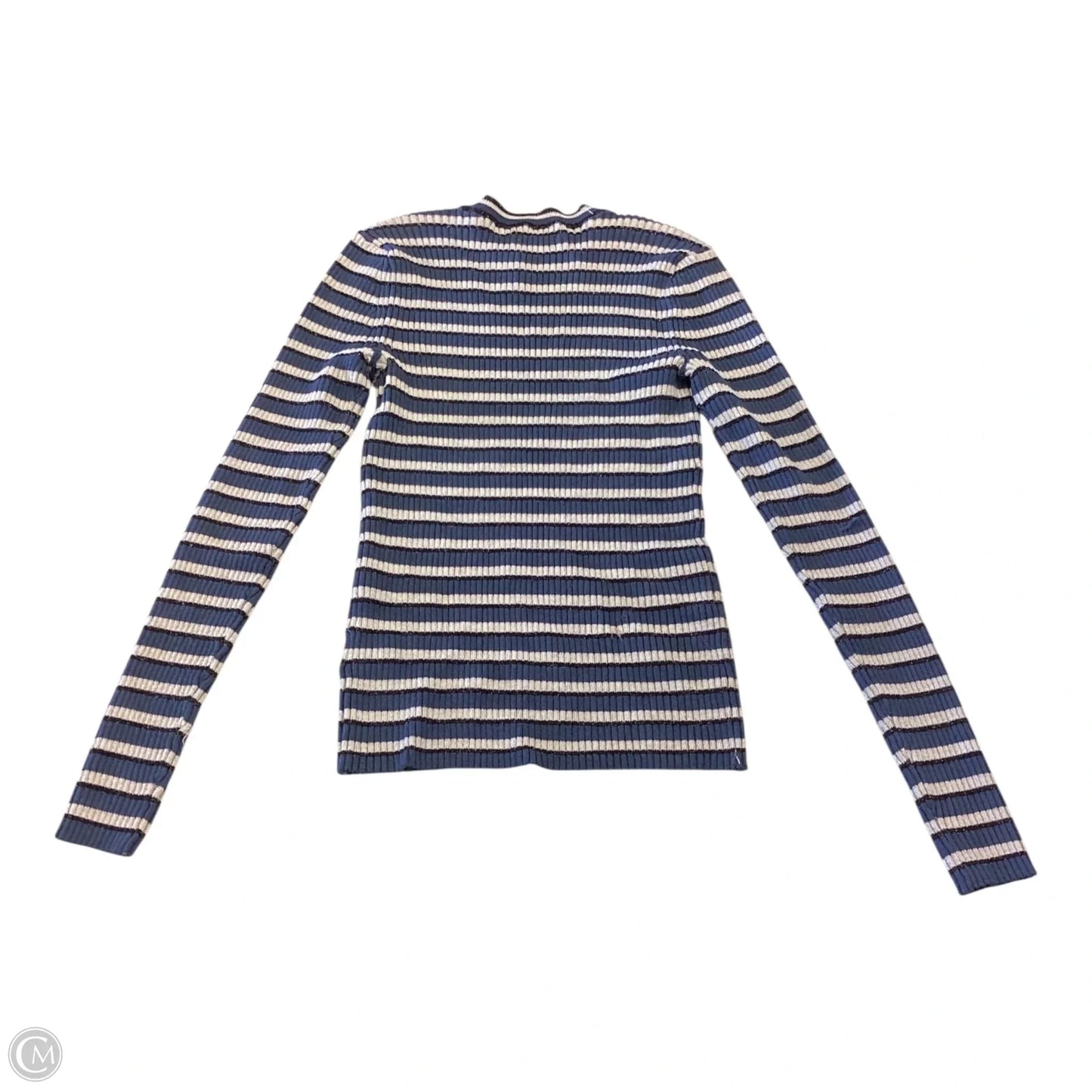 Top Long Sleeve By Nine West In Striped Pattern, Size: Xs