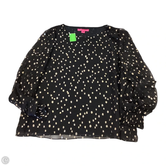 Top Long Sleeve Designer By Lilly Pulitzer In Black, Size: Xl