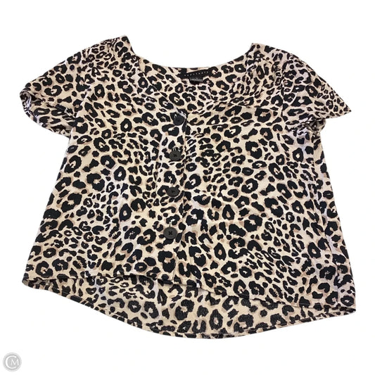 Top Short Sleeve By Sanctuary In Animal Print, Size: S