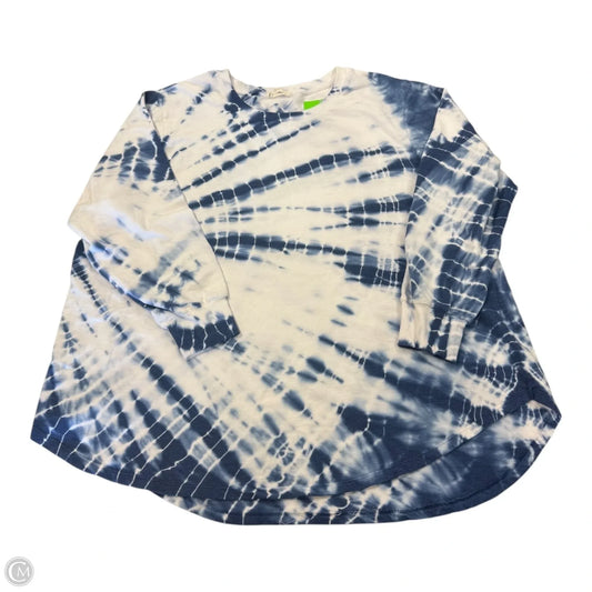 Top Long Sleeve By Jane And Delancey In Tie Dye Print, Size: 1x