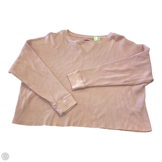 Top Long Sleeve By Abercrombie And Fitch In Pink, Size: Xl