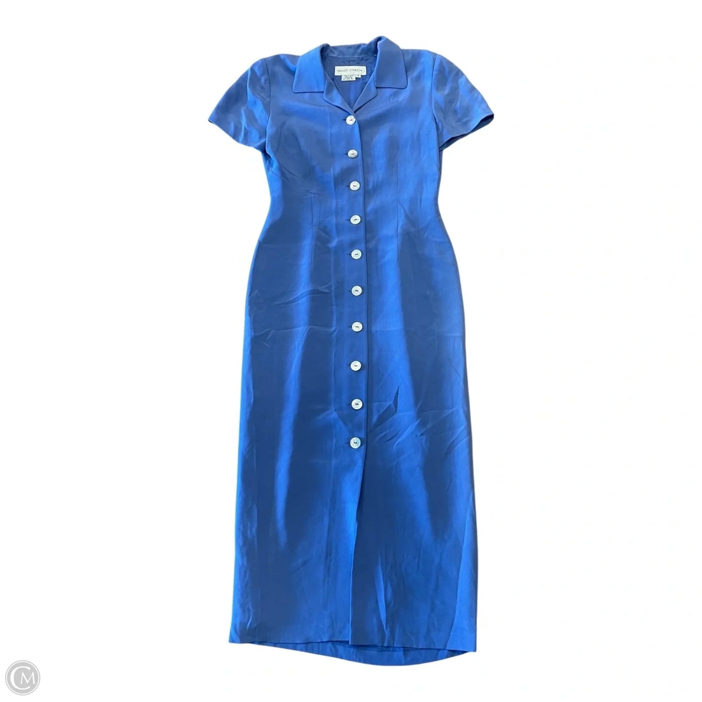 Dress Casual Maxi By Maggy London In Blue, Size: 4