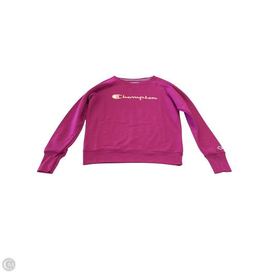 Top Long Sleeve By Champion In Purple, Size: S